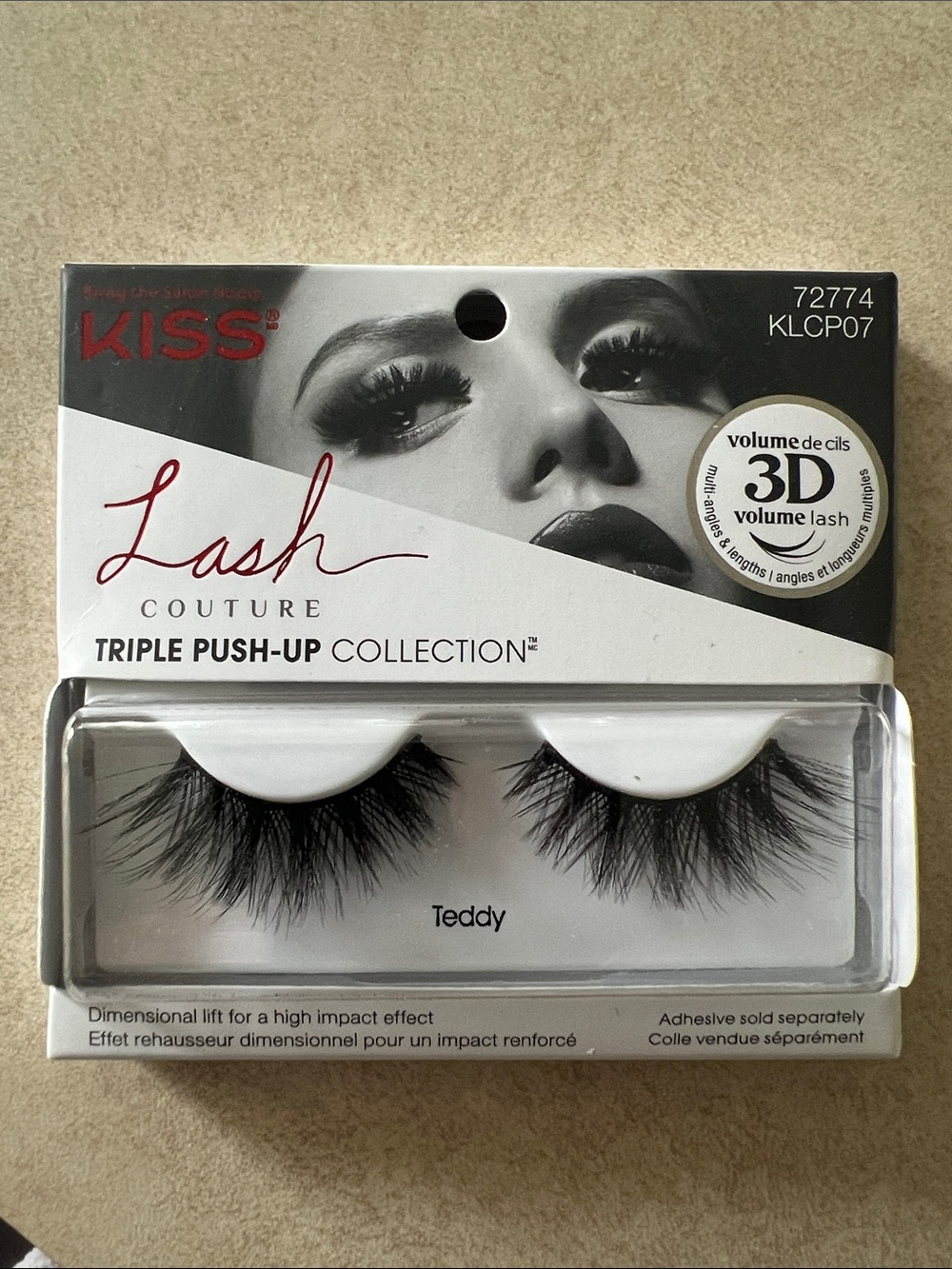 KISS Lash Couture Triple Push-Up 3D Volume False Lashes - Teddy (Black)
